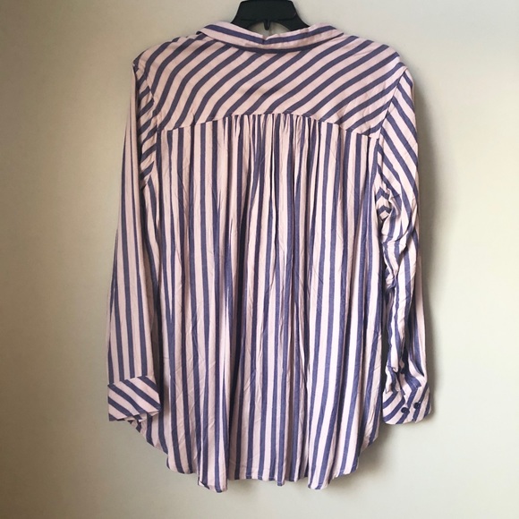 Melissa McCarthy 7 Striped Button down Blouse - Picture 6 of 8